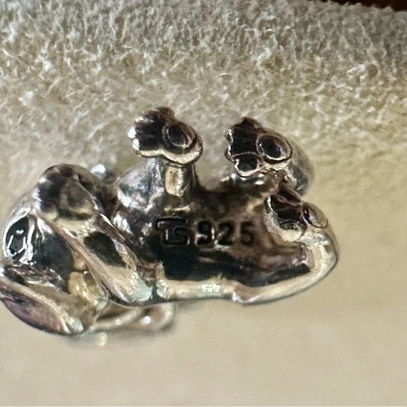 S925 Stamped Puppy Dog Charm | TS Mark | Lobster Clasp | 1.79g - Picture 9 of 11